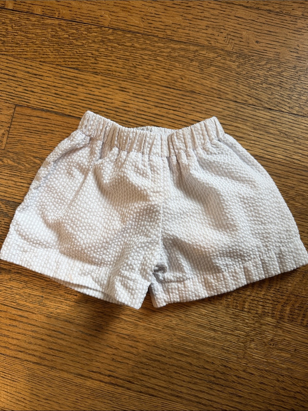 The Beaufort Bonnet Company White Seersucker Kids Shorts